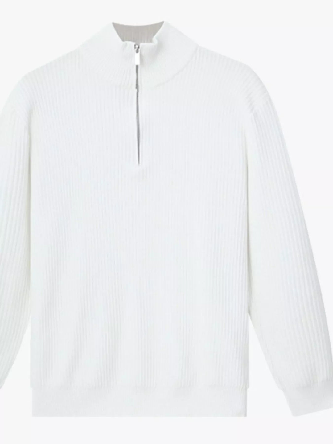 Men's Plus Size Ribbed Half-Zip Sweater