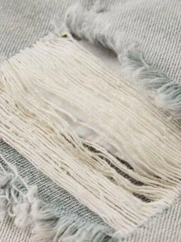Men's Full Size Distressed Denim Shorts Plus Size
