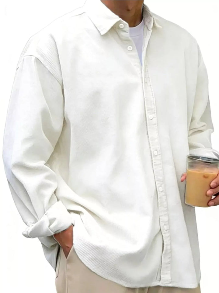 Men's Full Size Button Up Long Sleeve Shirt Plus Size
