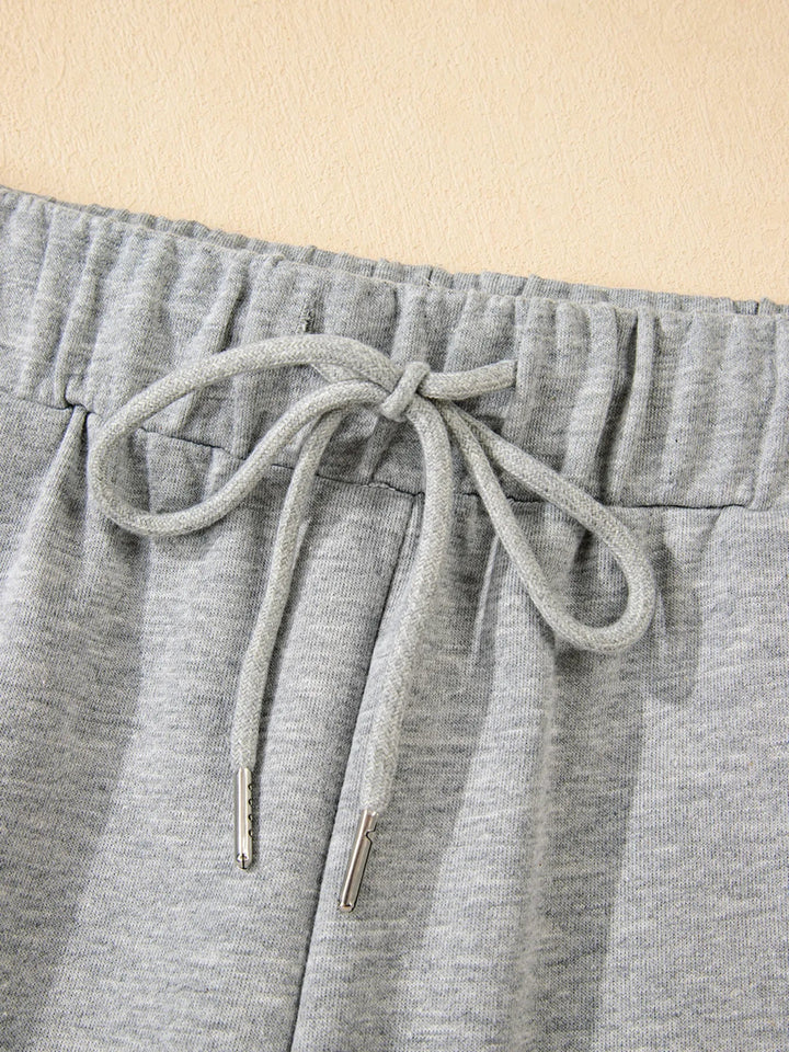Contrast Trim Round Neck Top and Pants Set