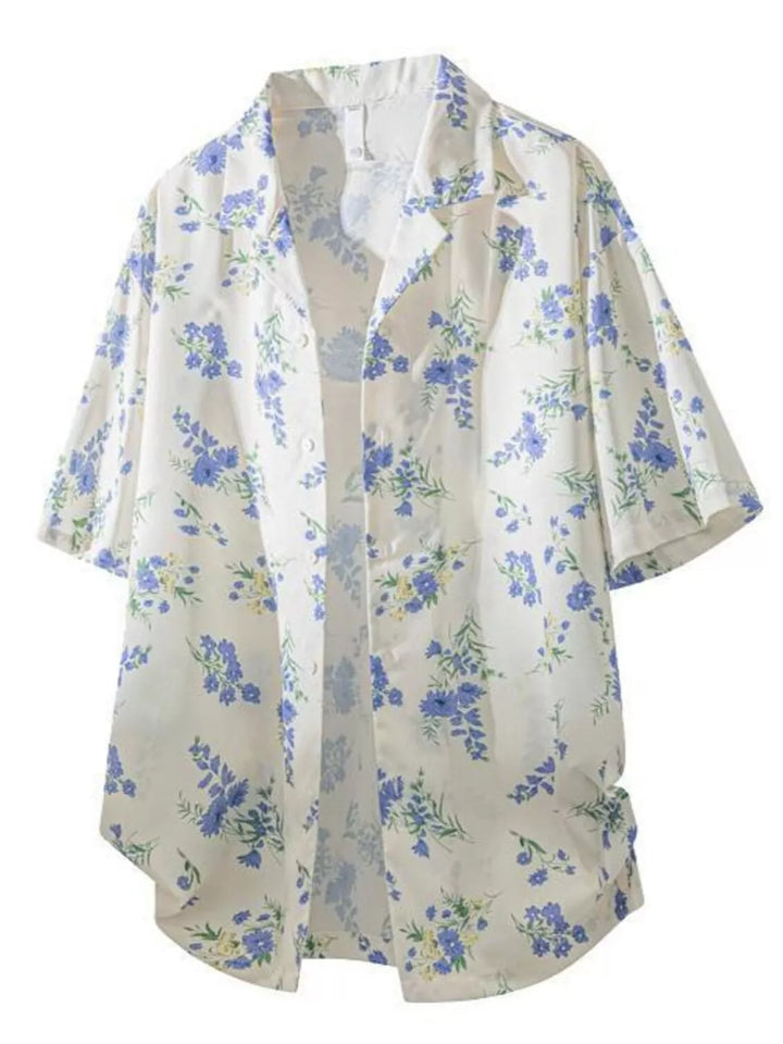 Men's Tropical Print Short Sleeve Shirt