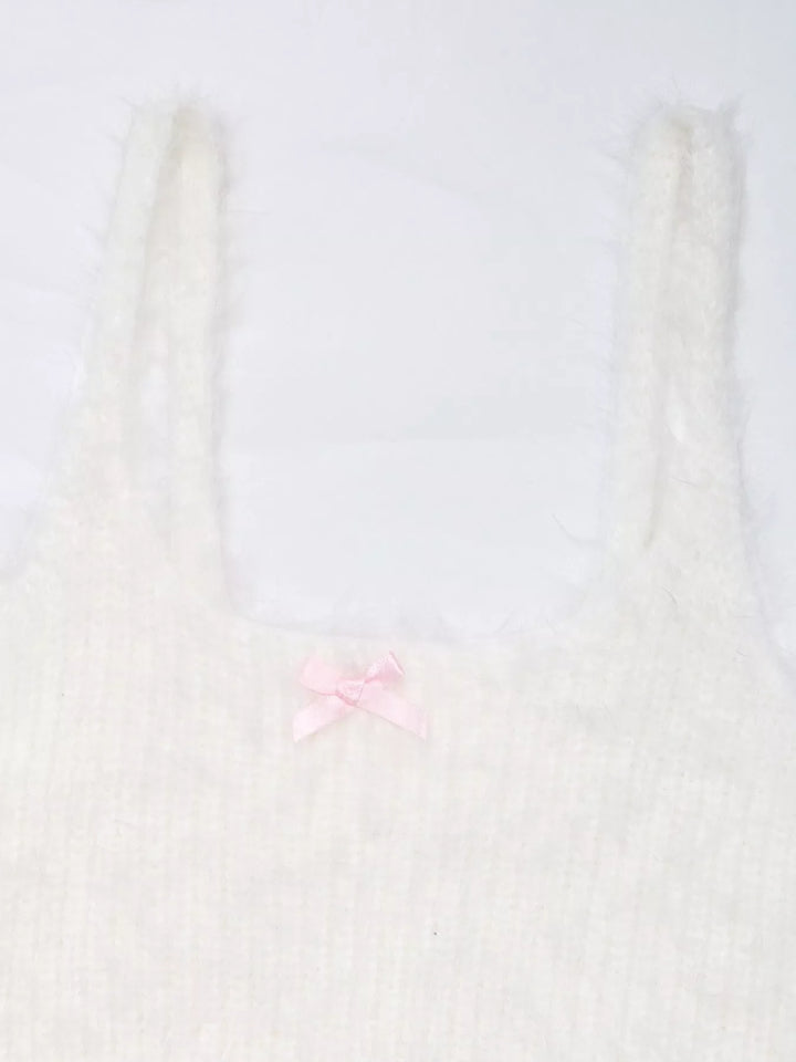 Bow Scoop Neck Cropped Cami