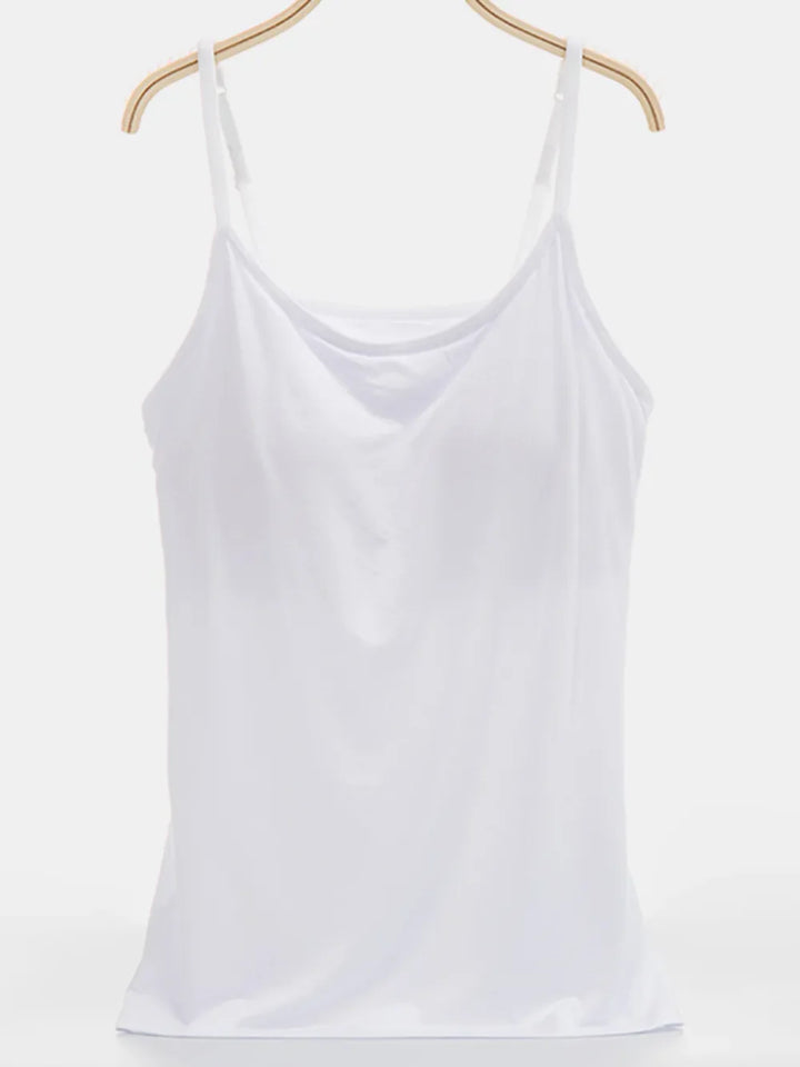 Scoop Neck Adjustable Strap Cami