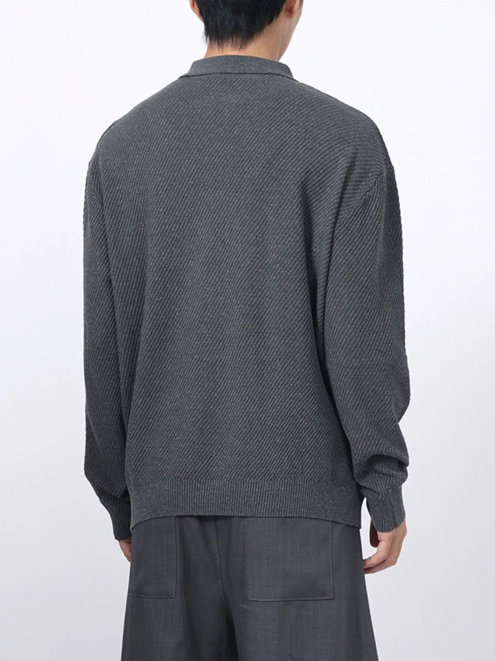 Men's Textured Long Sleeve Knit Top