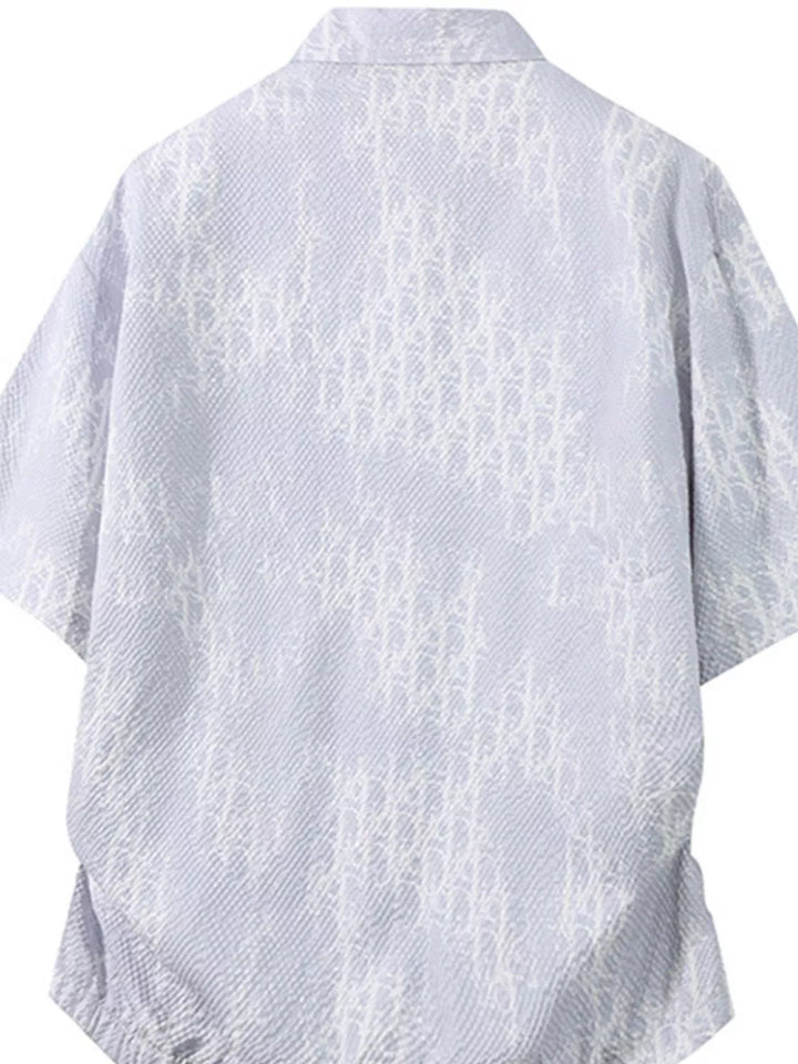 Men's Plus Size Button Up Half Sleeve Shirt