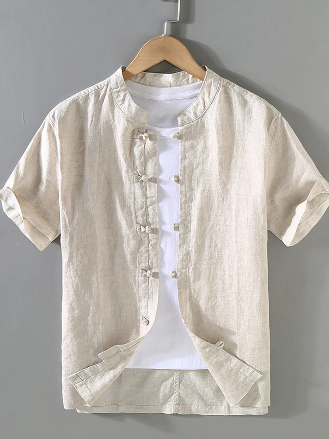 Men's Plus Size Button-Up Short Sleeve Casual Shirt