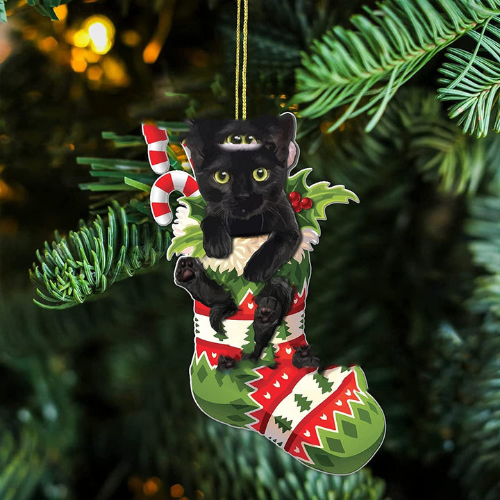Black Cat Christmas Halloween Decoration Cat Decoration Pendant