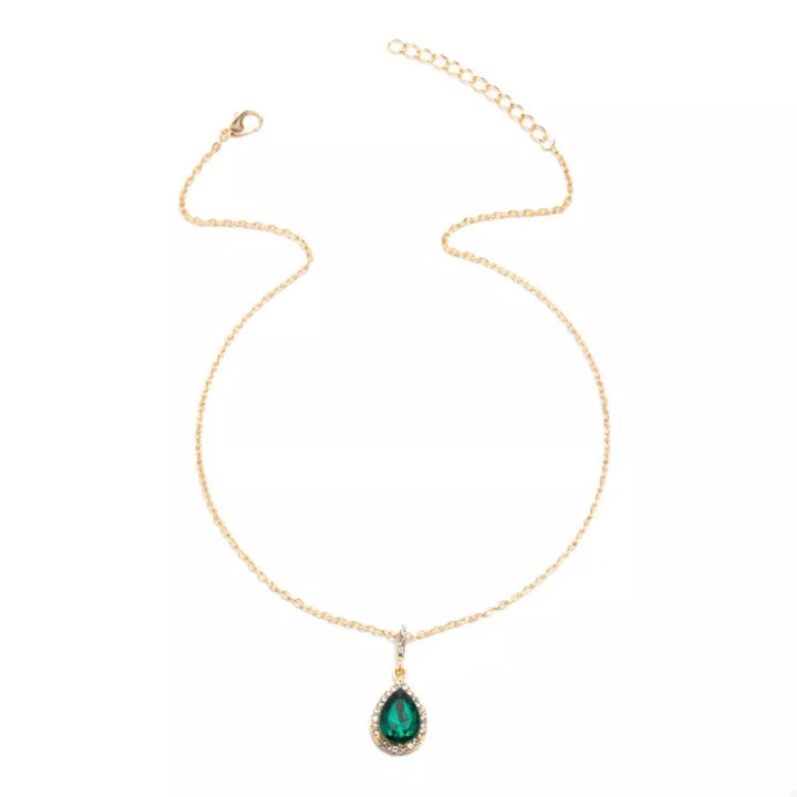 18K Gold-Plated Teardrop Pendant Necklace