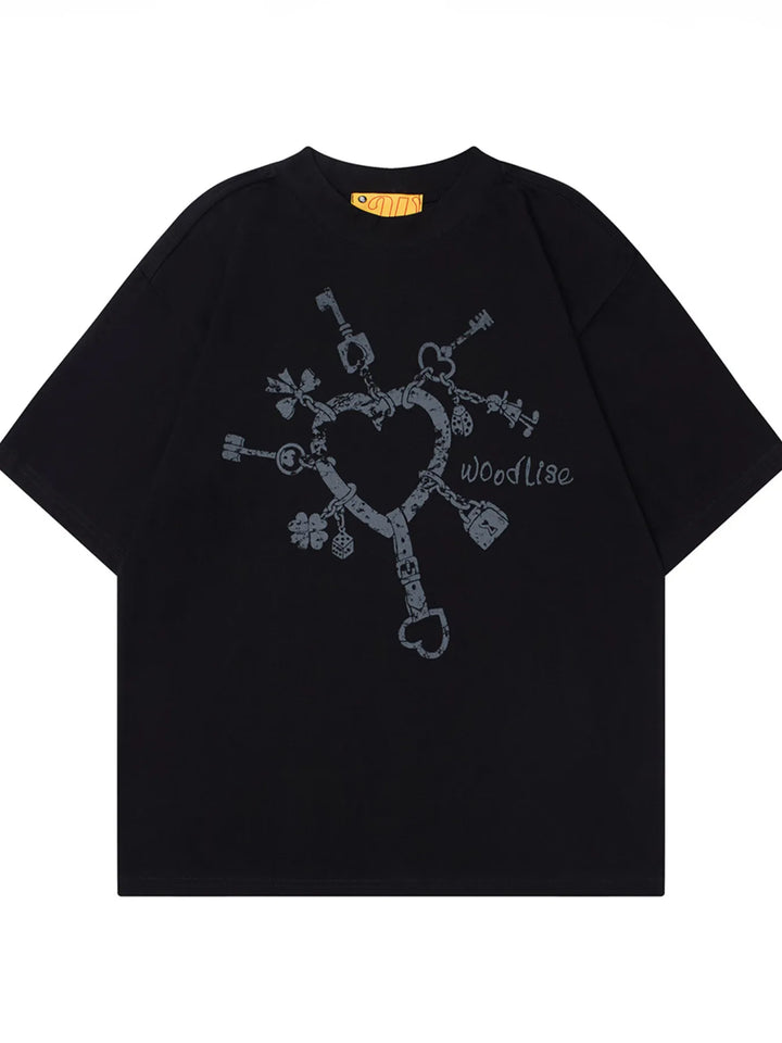 Men's Graphic Round Neck Short Sleeve T-Shirt
