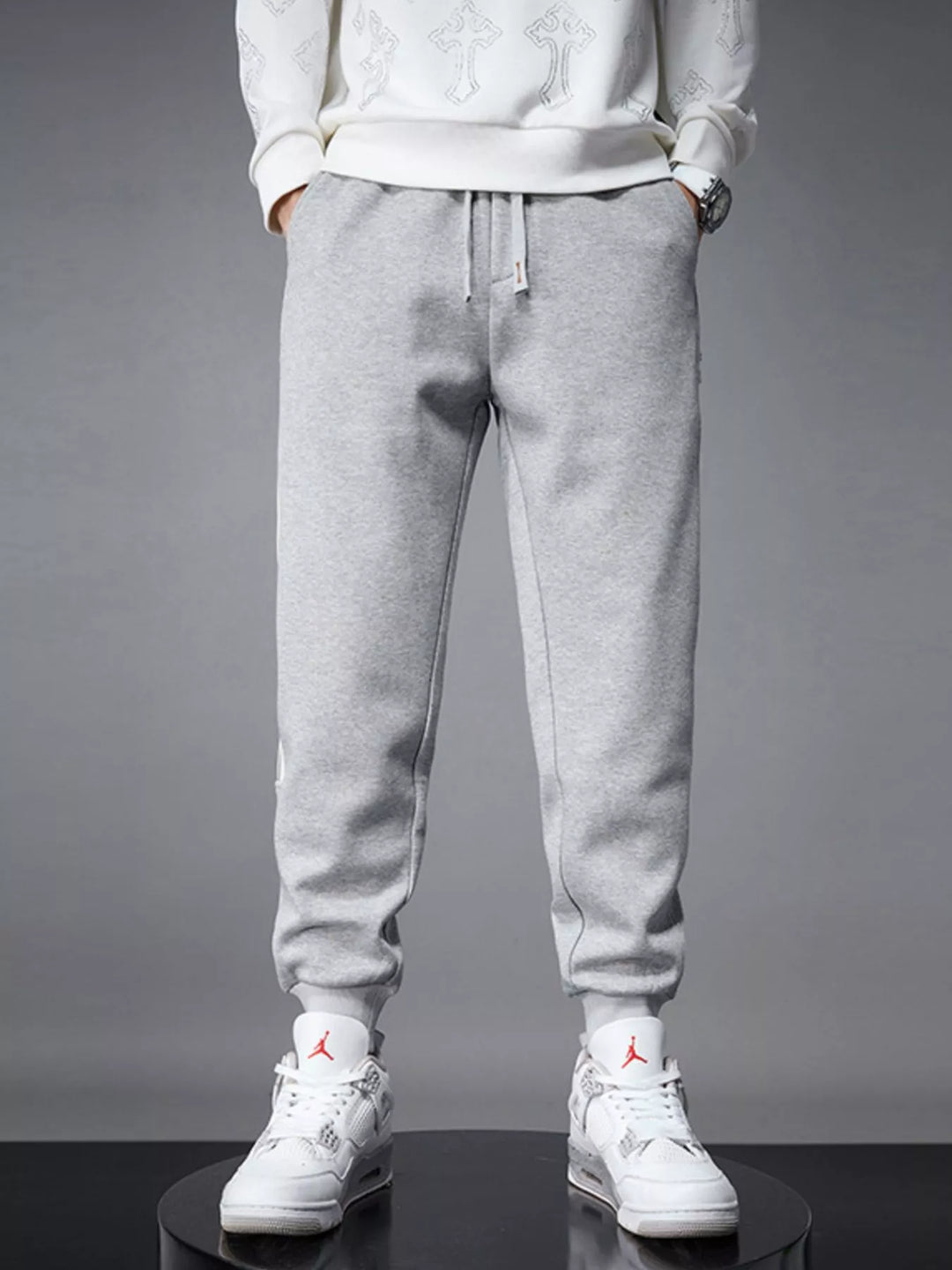 Men's Side Striped Drawstring Joggers