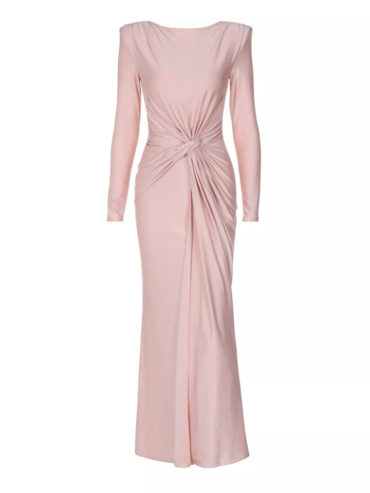 Twisted Long Sleeve Maxi Dress
