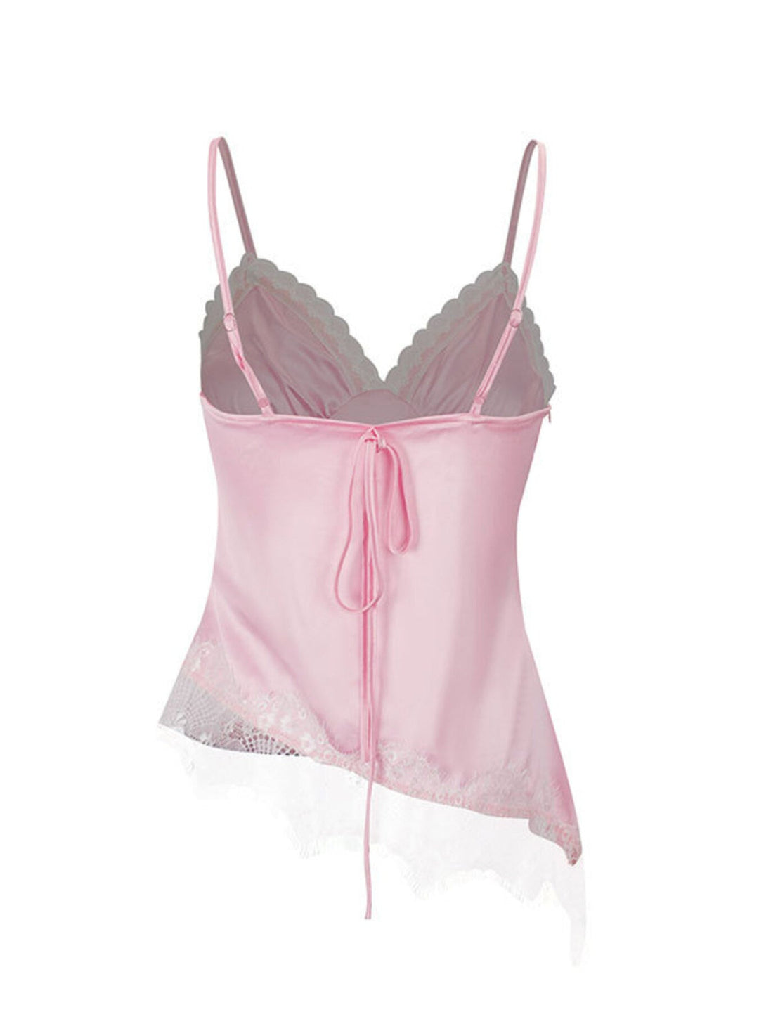 Lace Trimmed Satin Cami