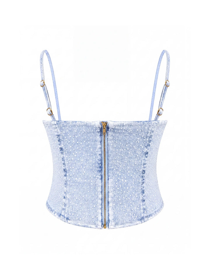 Rain On Me Corset - Medium Wash