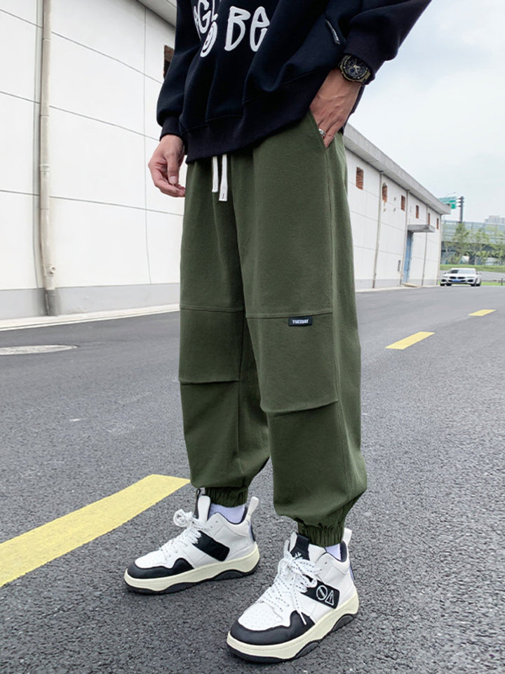 Men's Plus Size Drawstring Joggers with Pockets