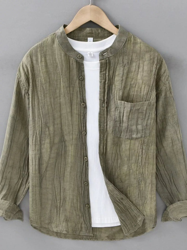 Men's Plus Size Button Up Long Sleeve Shirt