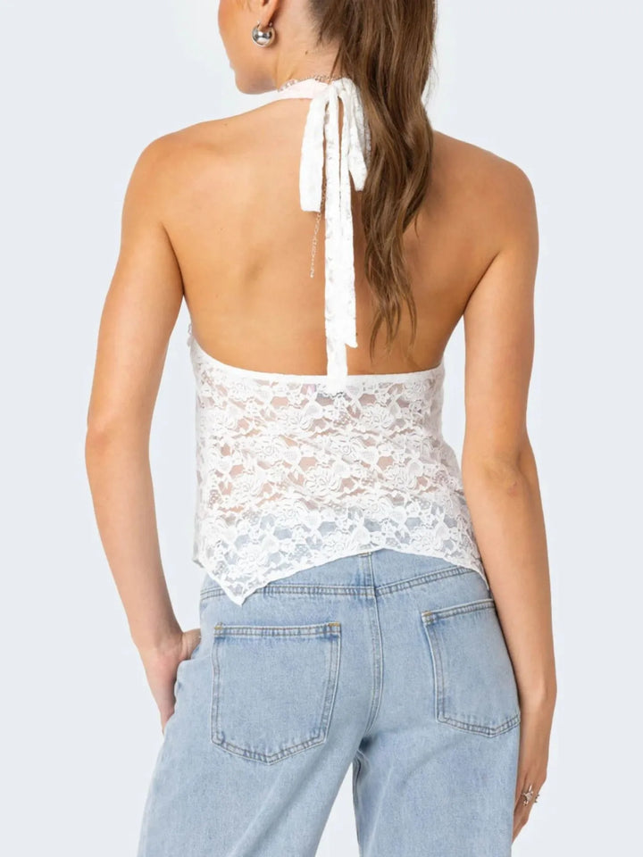 Lace Halter Neck Cami