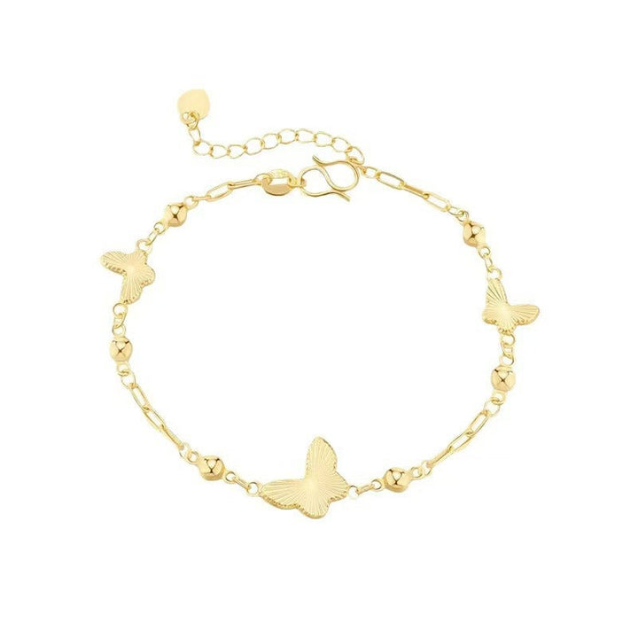 Womens Gold Laser Butterfly Bracelet