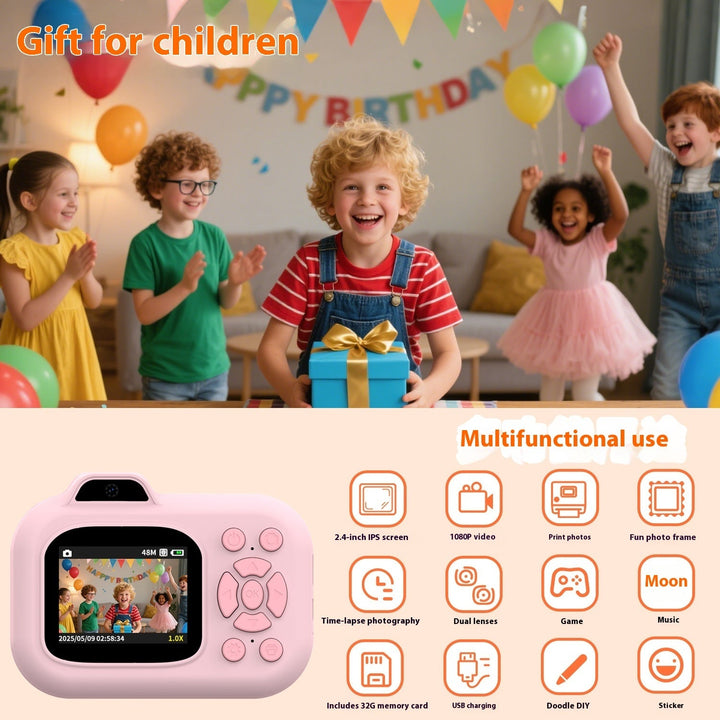 Children's Camera Recording Photography Video Playback Game Photo Sticker