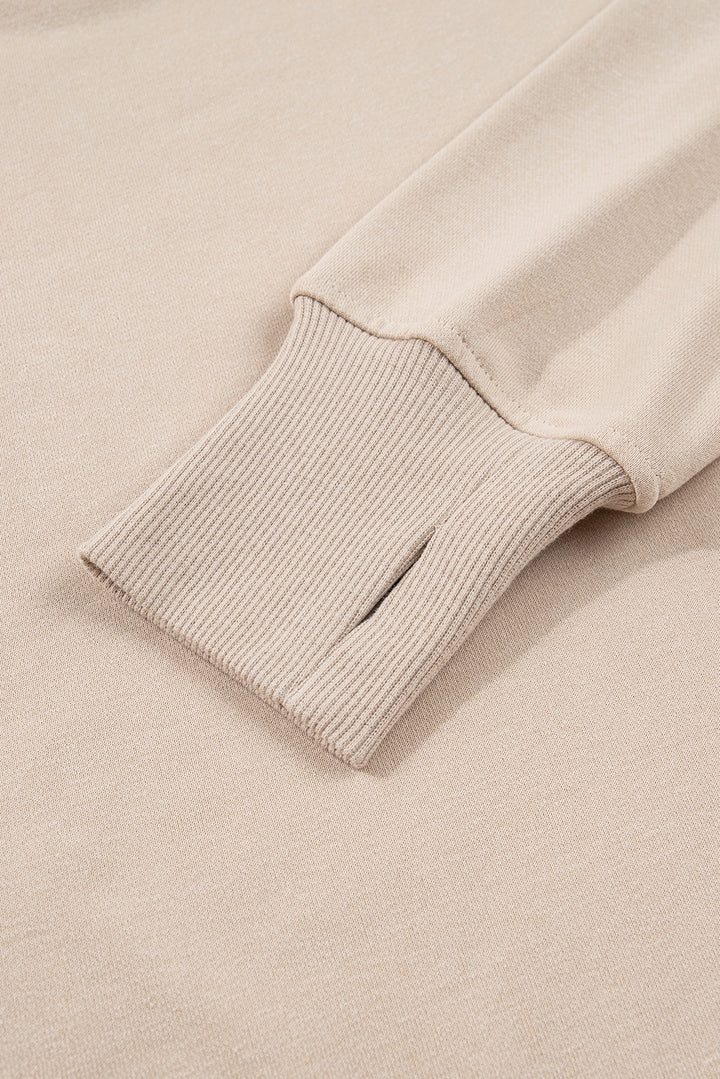 Jet Stream Solid Color Oversize Slit Sweatshirt Ribbed Leggings 2pcs Set