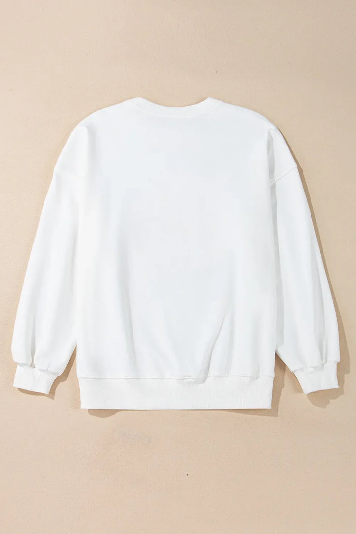 Graphic Round Neck Long Sleeve Sweatshirt