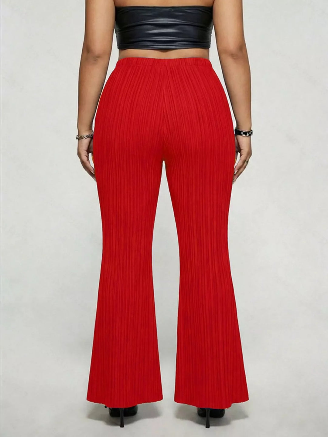 Plus Size High Waist Flare Pants