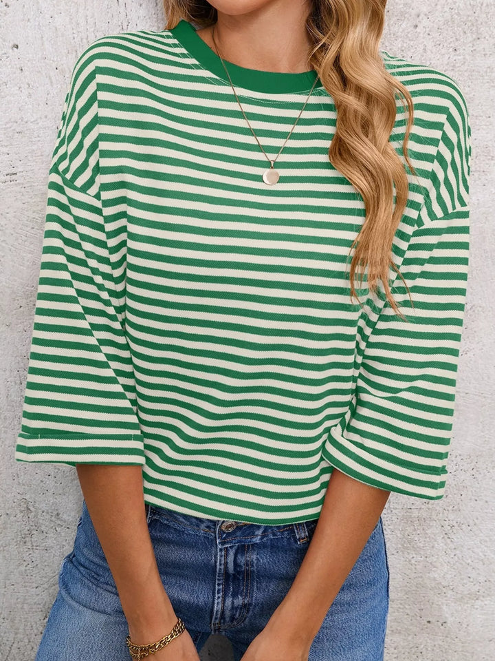 Striped Back Bow Tie T-Shirt