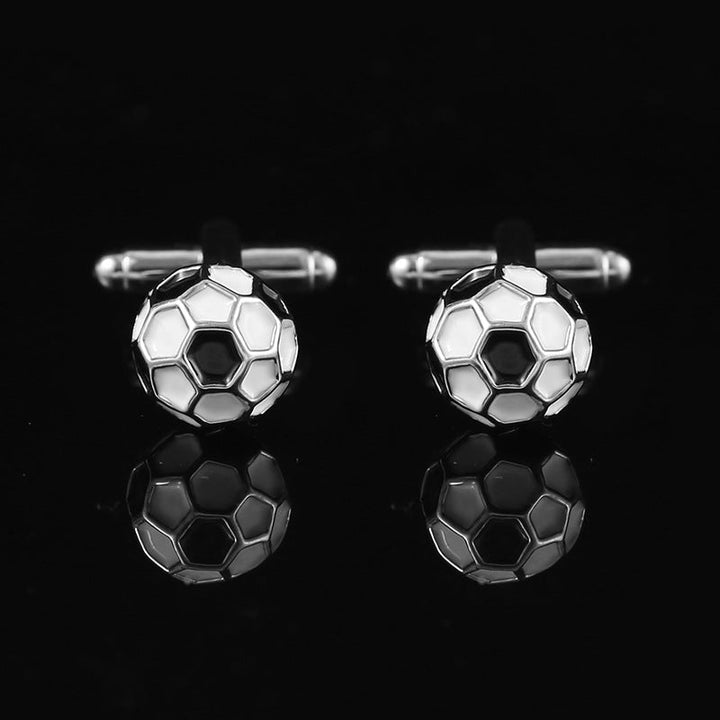 Titanium Steel Hollow Football Cufflink