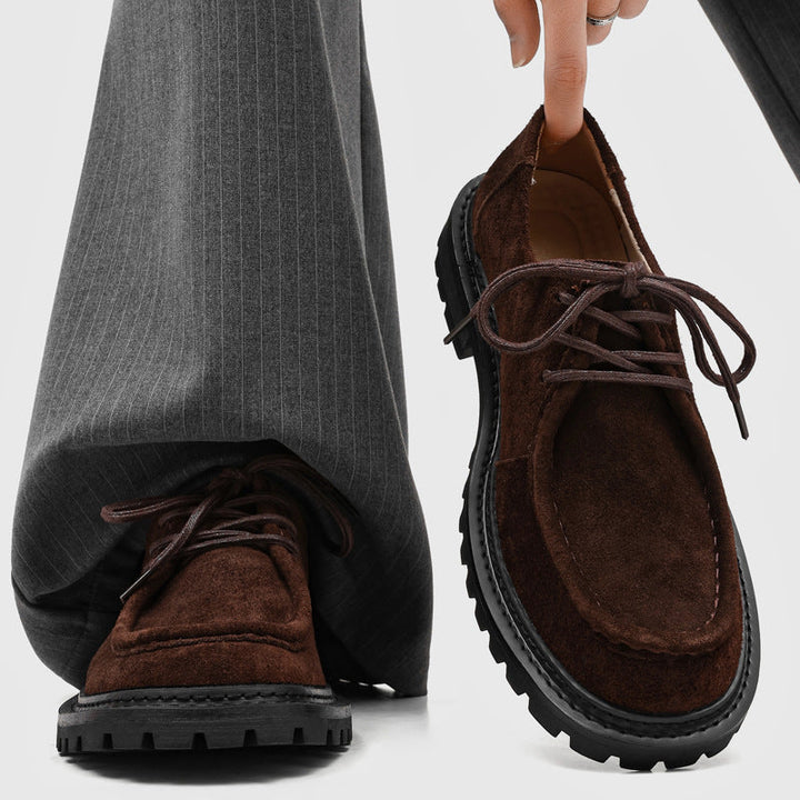 Retro Thick-soled Lace-up Casual Shoes