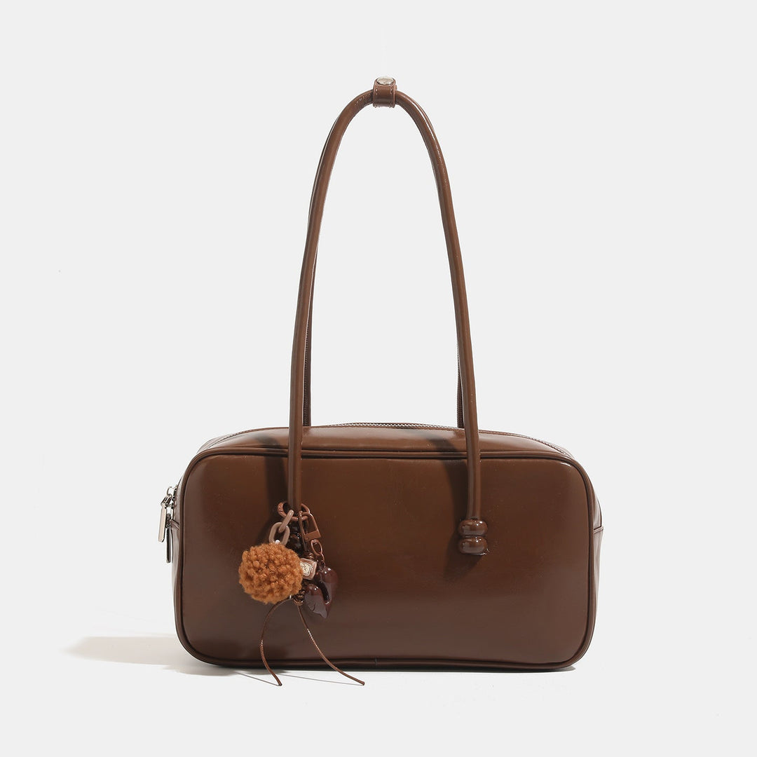 Womens Sophisticated Red Large-capacity Underarm Shoulder Bag
