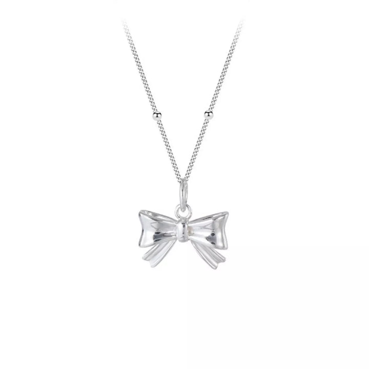 925 Sterling Silver Bow Necklace