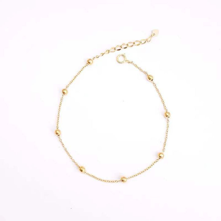 S925 Sterling Silver 14K Gold plated Minimalist Anklet For Women