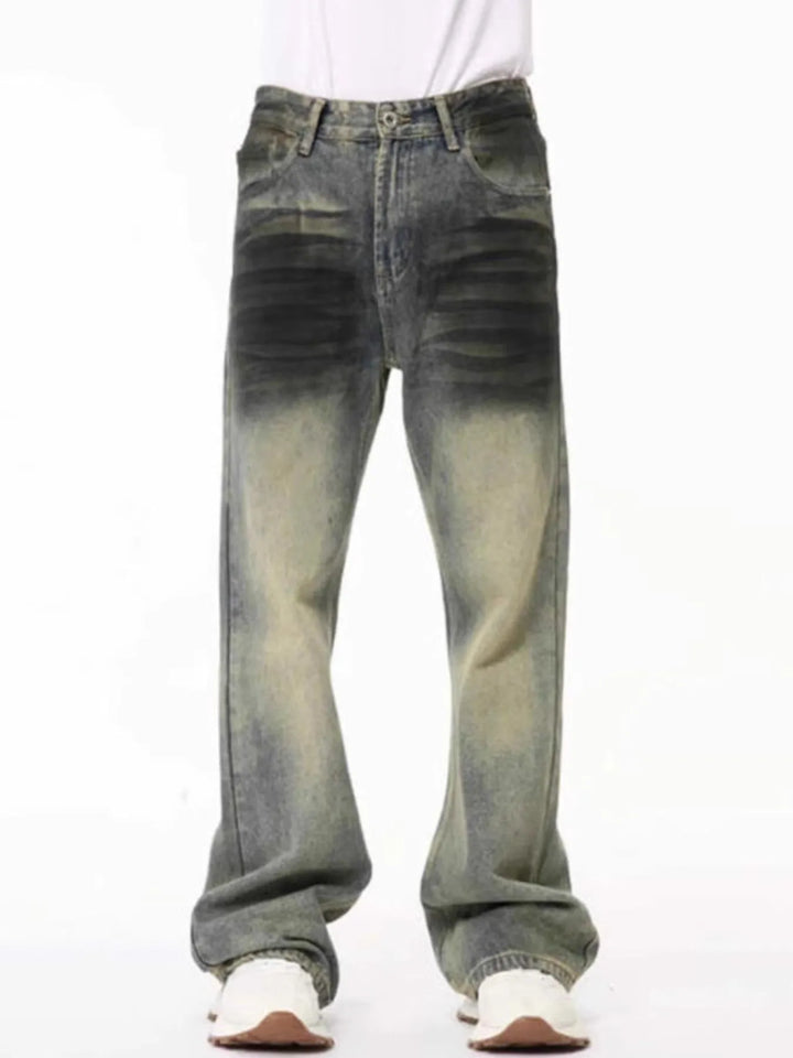 Men's Full Size Fade Loose Fit Jeans Plus Size