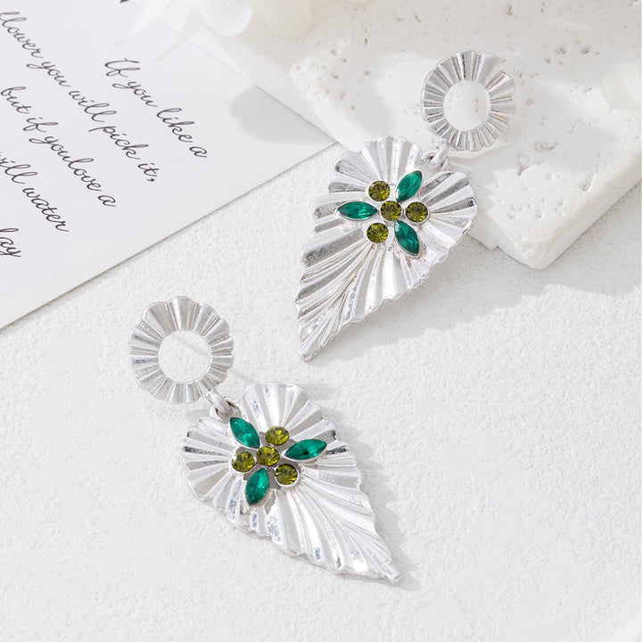 Wholesale Floral Linked Drop Earrings, New Arrival Minimalist Earrings For Women, European American Luxury High-End Light Luxury Jewelry