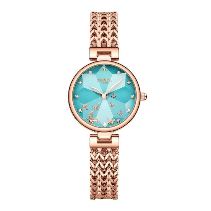 New Stylish Niche Womens Waterproof Watch With A Steel Band