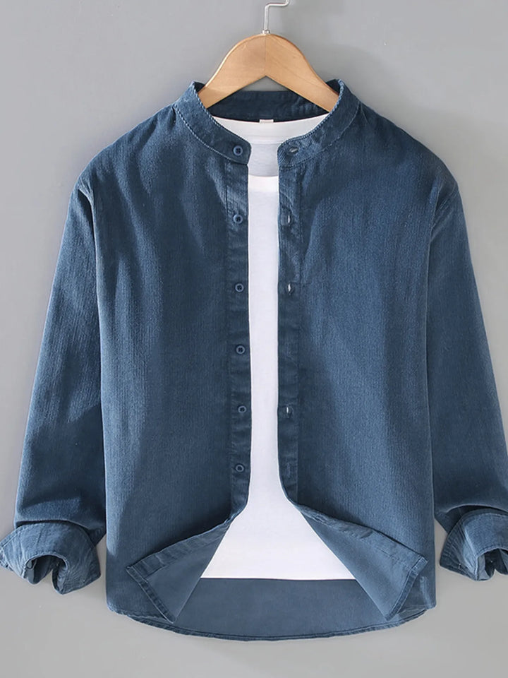 Men's Plus Size Button Up Long Sleeve Shirt