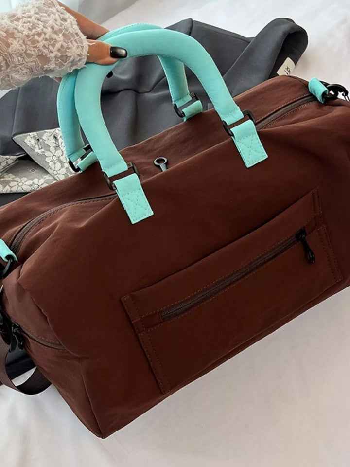 Plaid Oxford Sloth Travel Bag