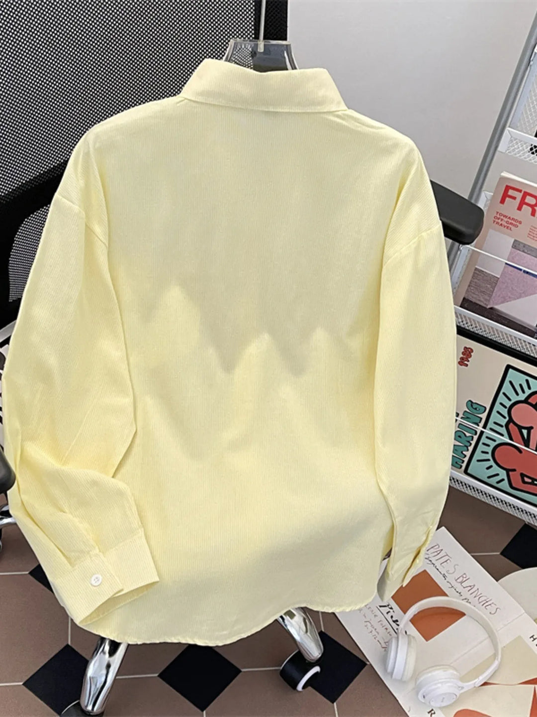 Men's Plus Size Button Up Long Sleeve Shirt
