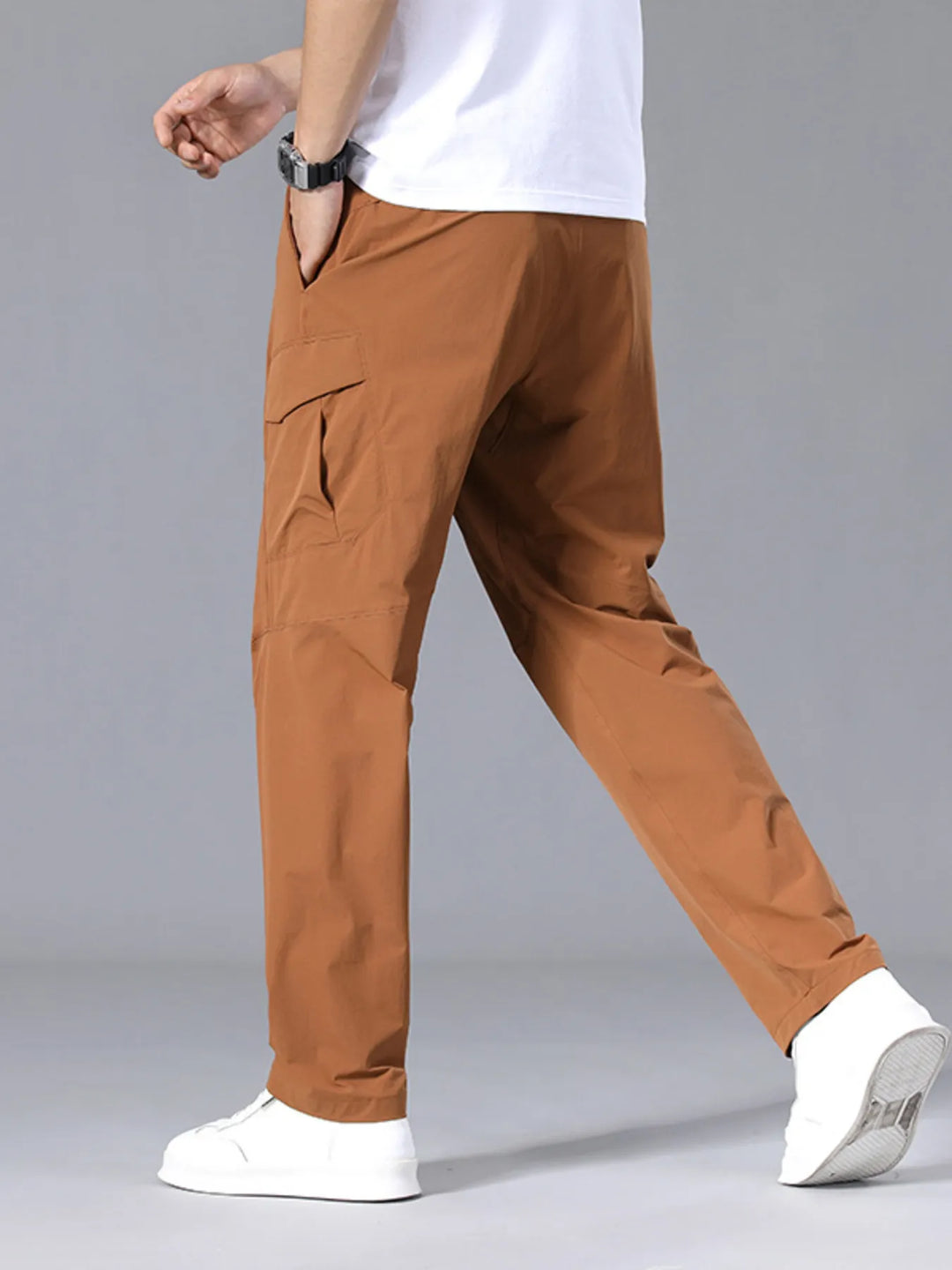 Men's Plus Size Pocketed Loose Fit Pants