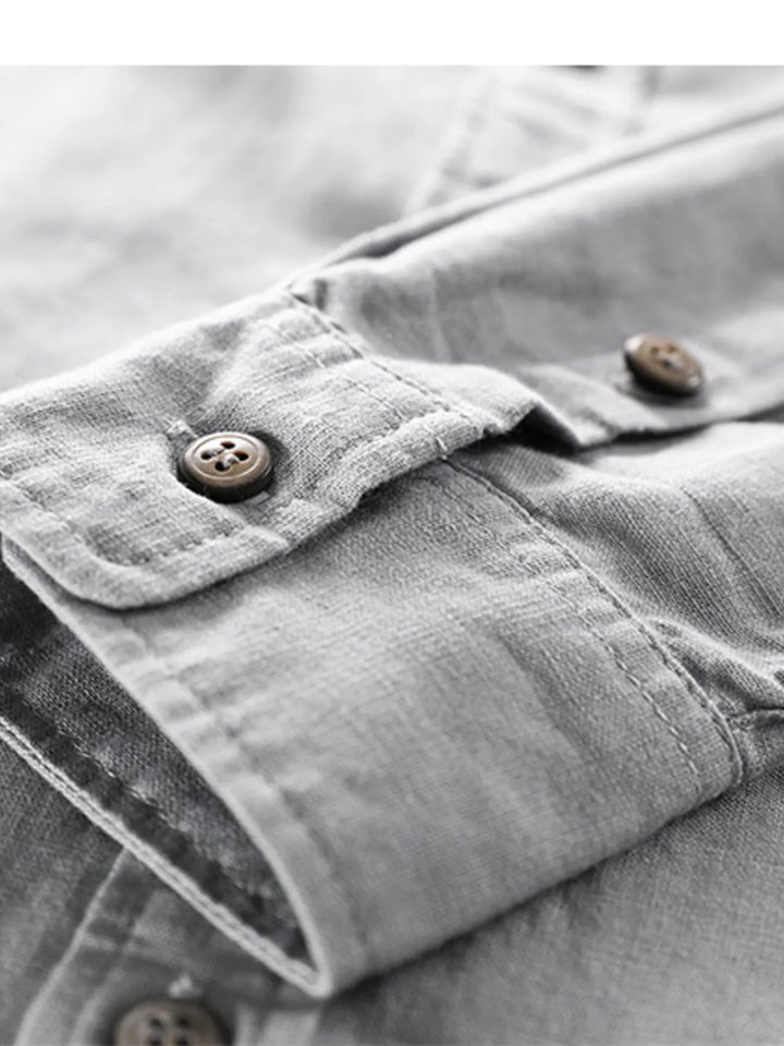 Men's Plus Size Button Up Long Sleeve Shirt