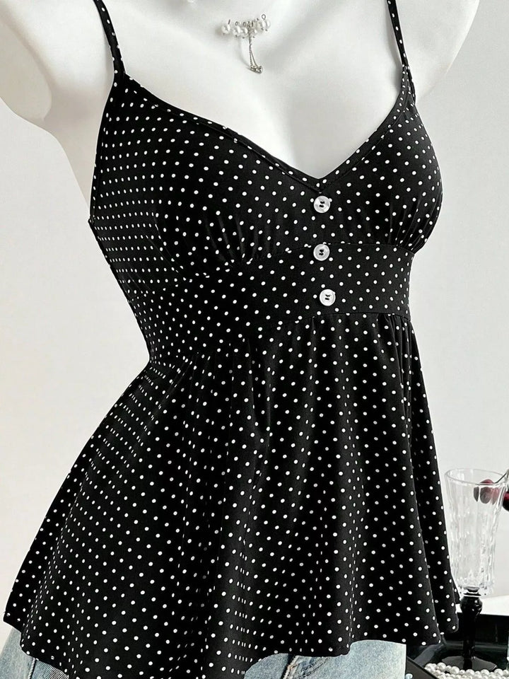 Polka Dot V-Neck Cami