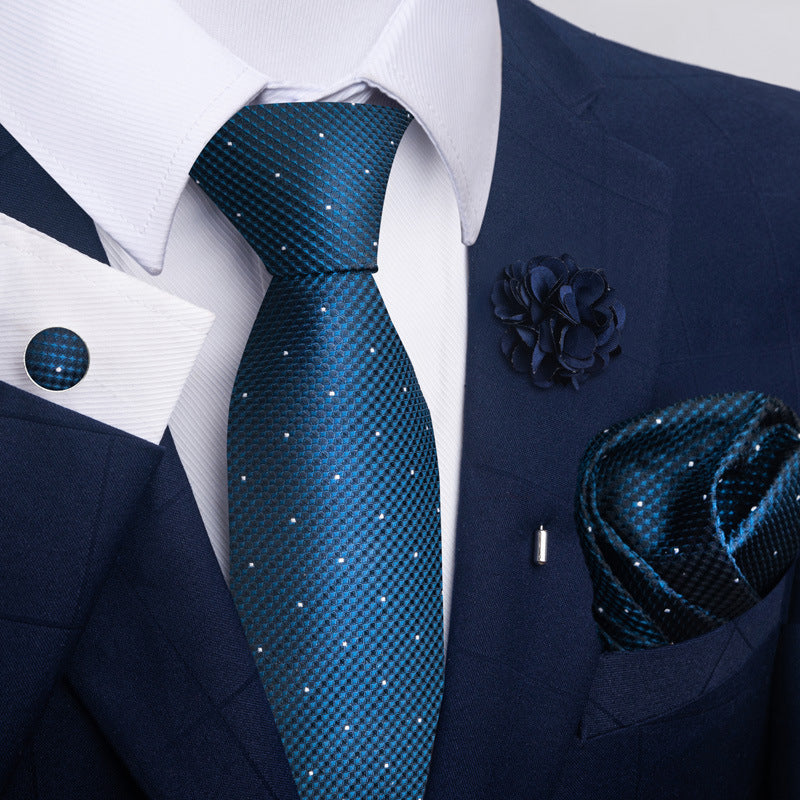 Men's Tie Suit Pocket Square Combo 8