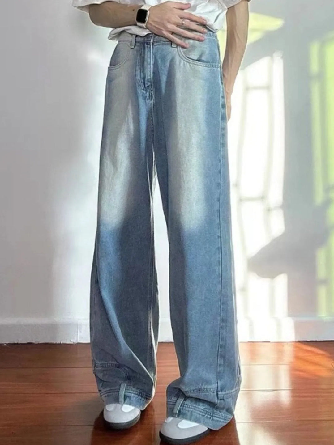 Men's Full Size Wide Leg Jeans Plus Size