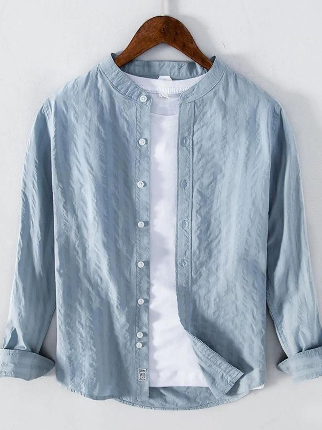 Men's Plus Size Button Up Long Sleeve Shirt