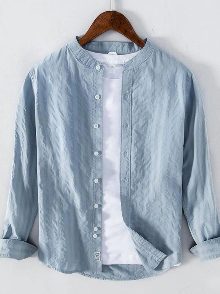 Men's Plus Size Button Up Long Sleeve Shirt
