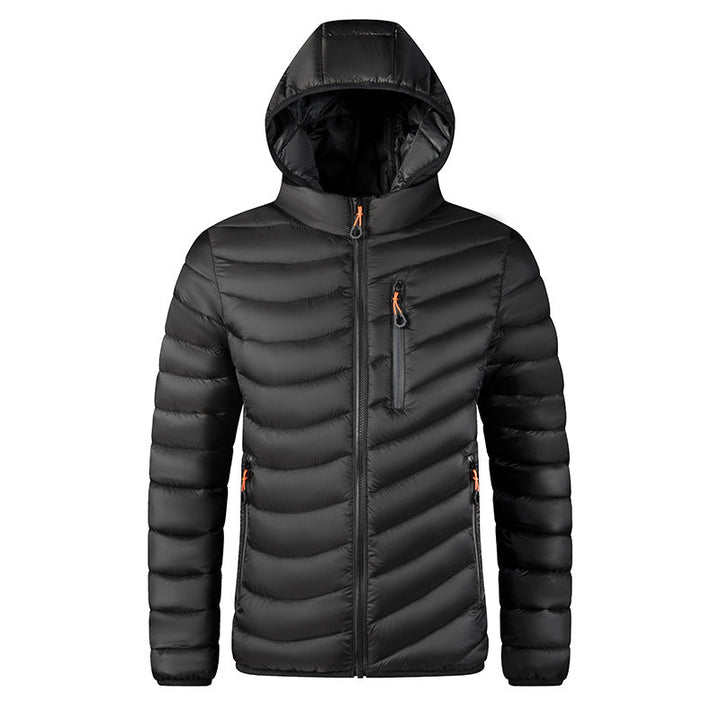 Plus-size Cotton-padded Coat With A Detachable Hood