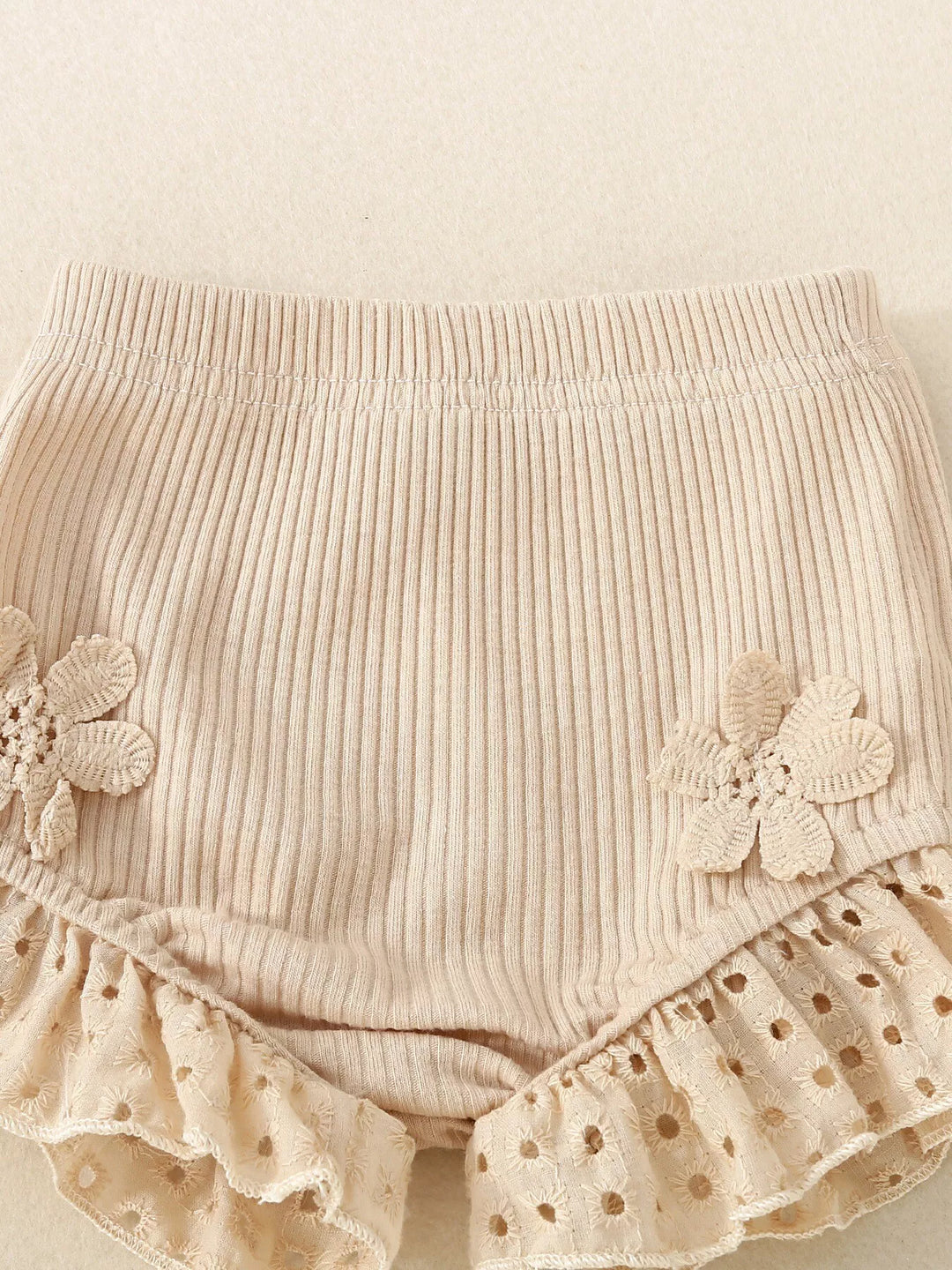 Children's Eyelet Smocked Tank Top and Ruffled Bloomers Set