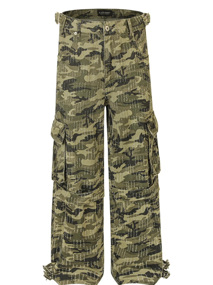 Men's Camouflage Cargo Pants with Multiple Pockets