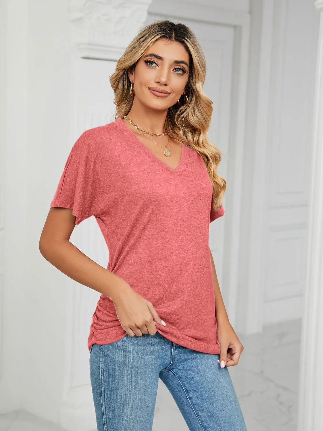 V-Neck Short Sleeve T-Shirt