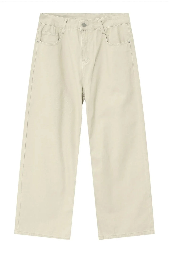 Pocketed Wide Leg Men's Jeans