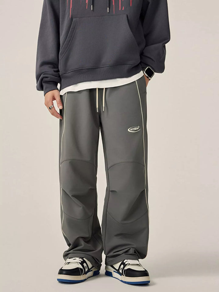 Men's Drawstring Wide Leg Pants